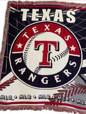MLB Texas Rangers Throw Blanket - Red, Navy, White